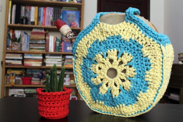 Bolsa Lua Cheia duo de cores azul e amarelo - Image 2