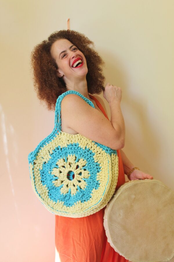 Bolsa Lua Cheia duo de cores azul e amarelo - Image 6