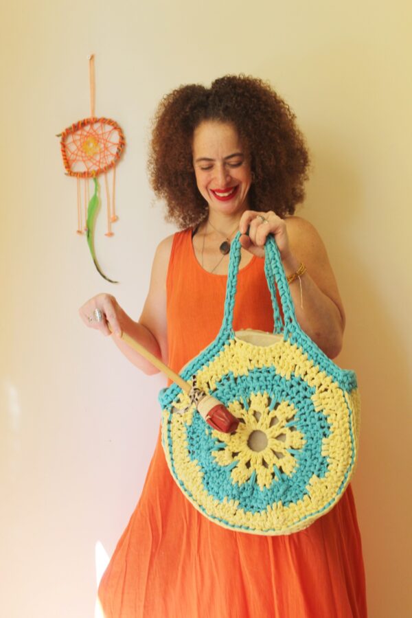 Bolsa Lua Cheia duo de cores azul e amarelo - Image 4