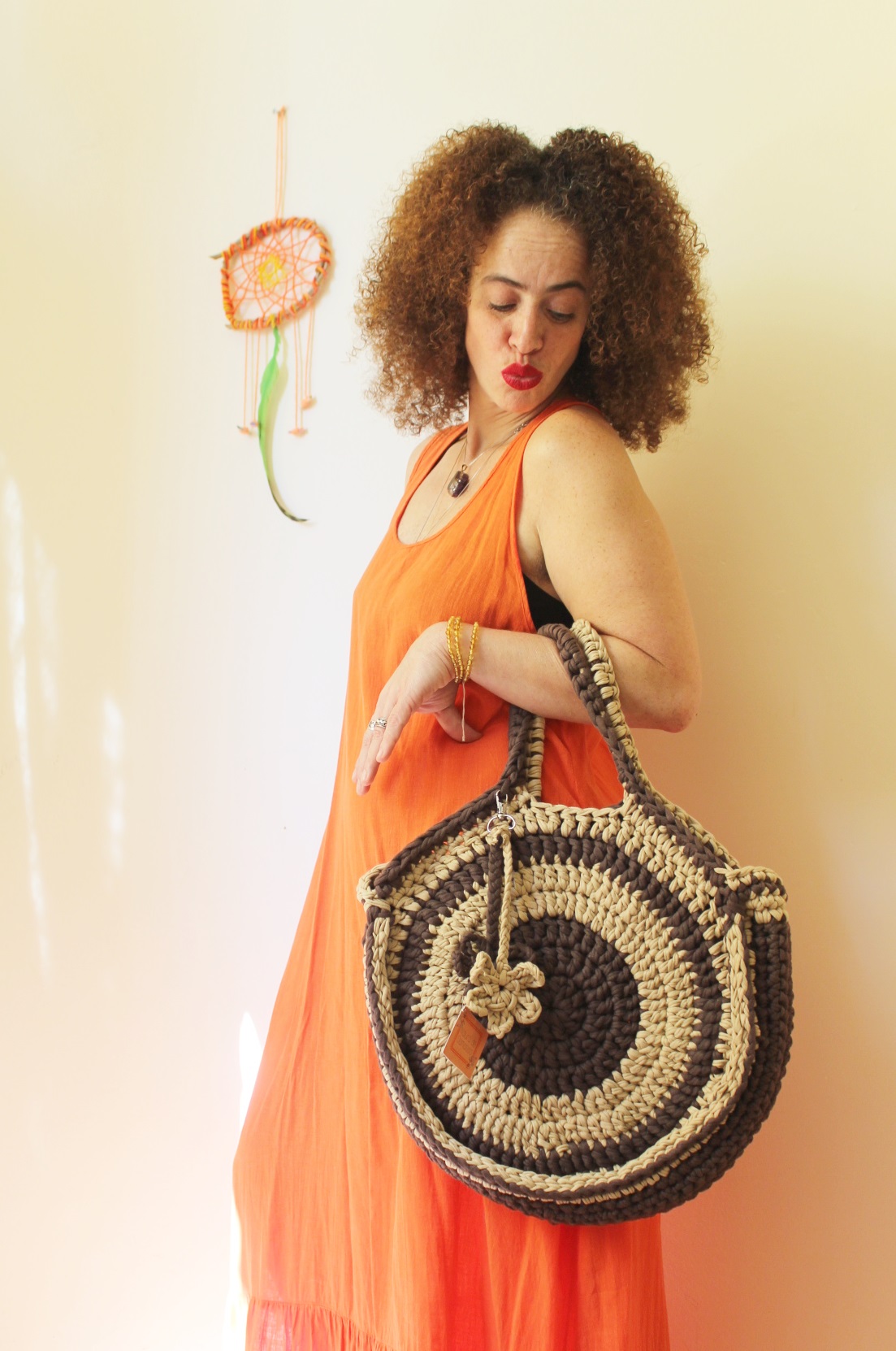 Bolsa Lua Cheia tons de marrom