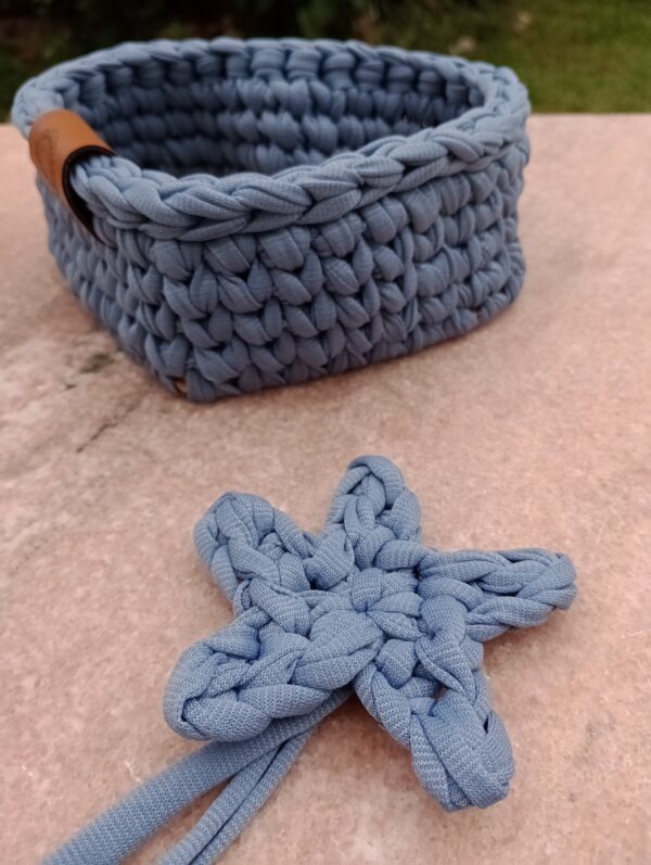 Cachepô de Coração Azul bebê com Base de MDF - Image 4