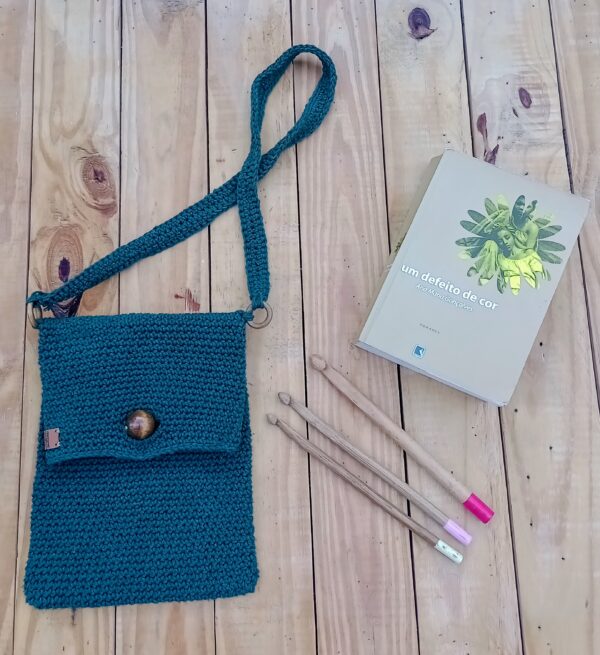 Clutch de Livro com Alça - Natural de Damasco - Image 4