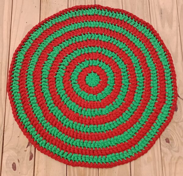 Tapete para árvore de Natal verde e vermelho/1metro e 50 cm