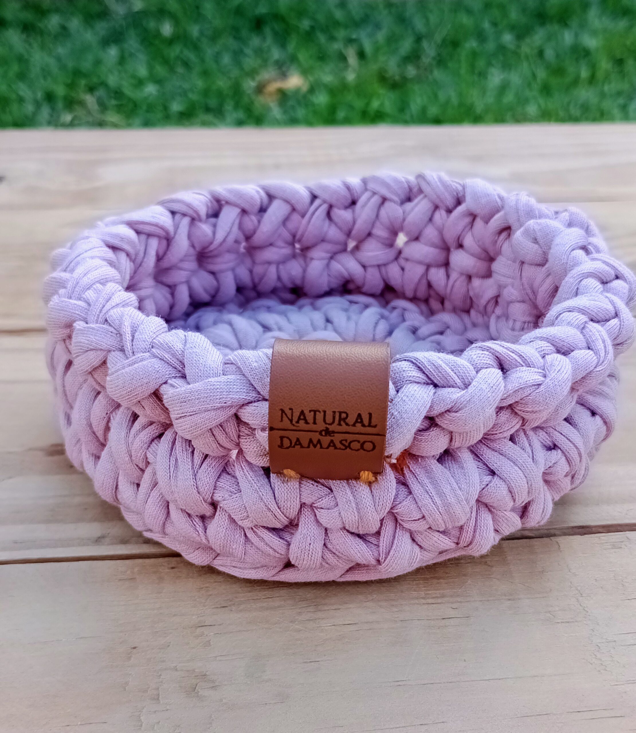 Mini Cesto para Escritório - Natural de Damasco